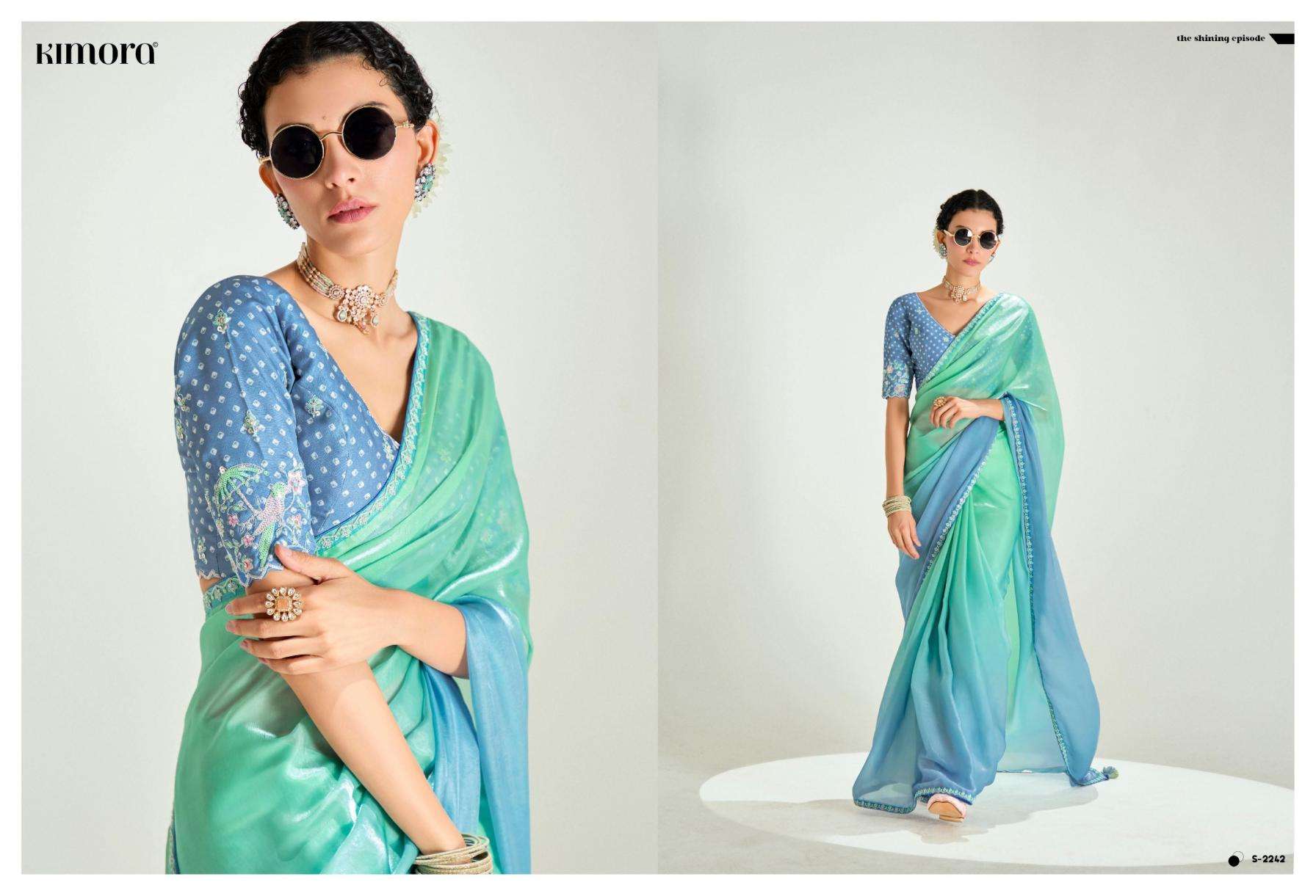 Kimora Presents Rangrez Organza Tissue Exclusive Saree For Every Occasion Catalog Wholesaler And Exporter 