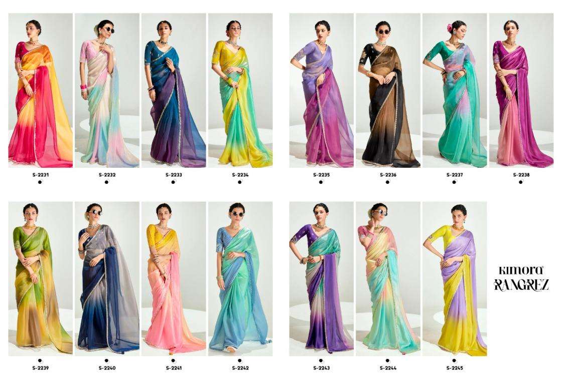 Kimora Presents Rangrez Organza Tissue Exclusive Saree For Every Occasion Catalog Wholesaler And Exporter 