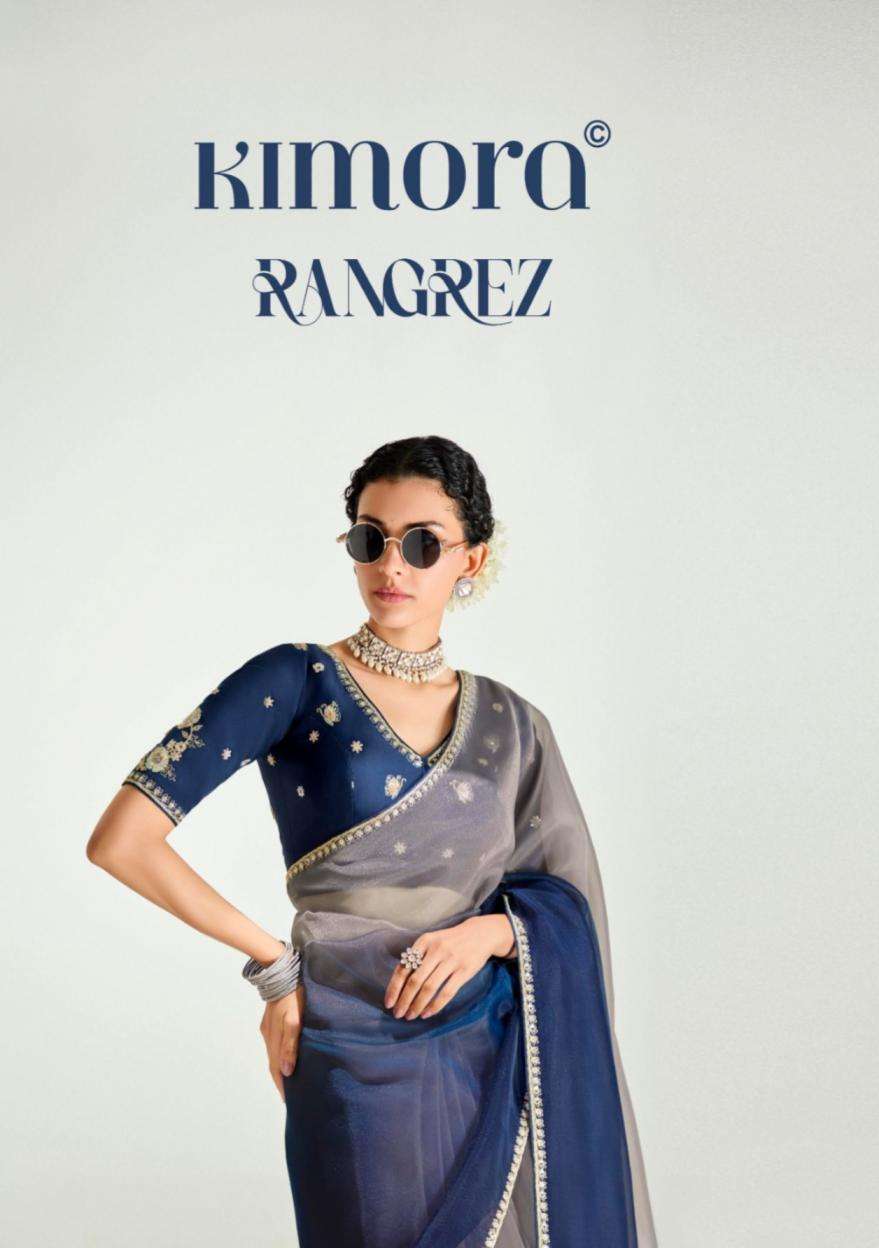 Kimora Presents Rangrez Organza Tissue Exclusive Saree For Every Occasion Catalog Wholesaler And Exporter 