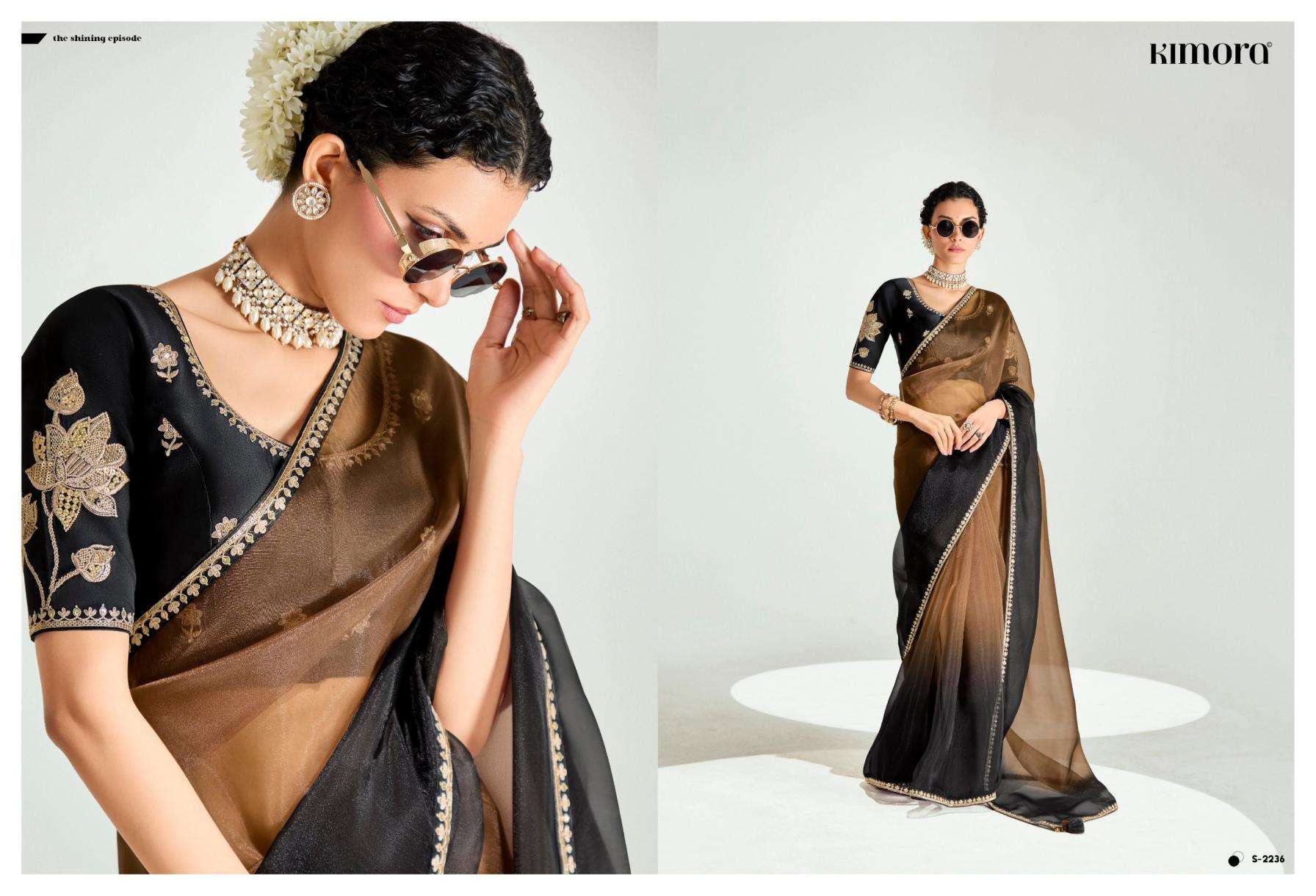 Kimora Presents Rangrez Organza Tissue Exclusive Saree For Every Occasion Catalog Wholesaler And Exporter 