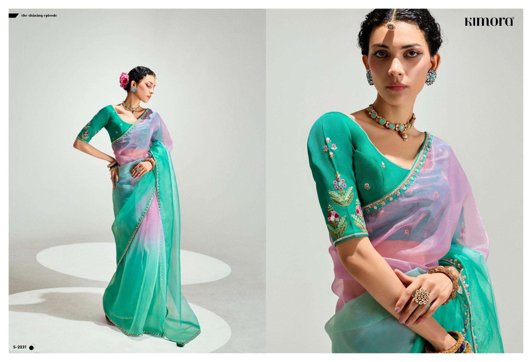 Kimora Presents Rangrez Organza Tissue Exclusive Saree For Every Occasion Catalog Wholesaler And Exporter 