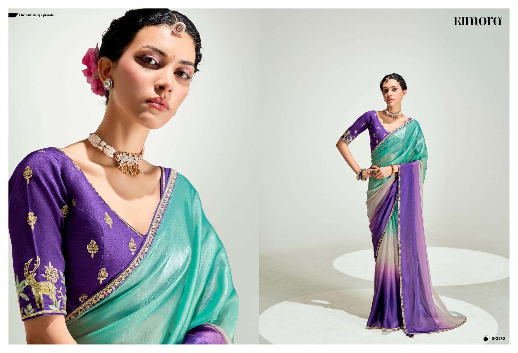 Kimora Presents Rangrez Organza Tissue Exclusive Saree For Every Occasion Catalog Wholesaler And Exporter 