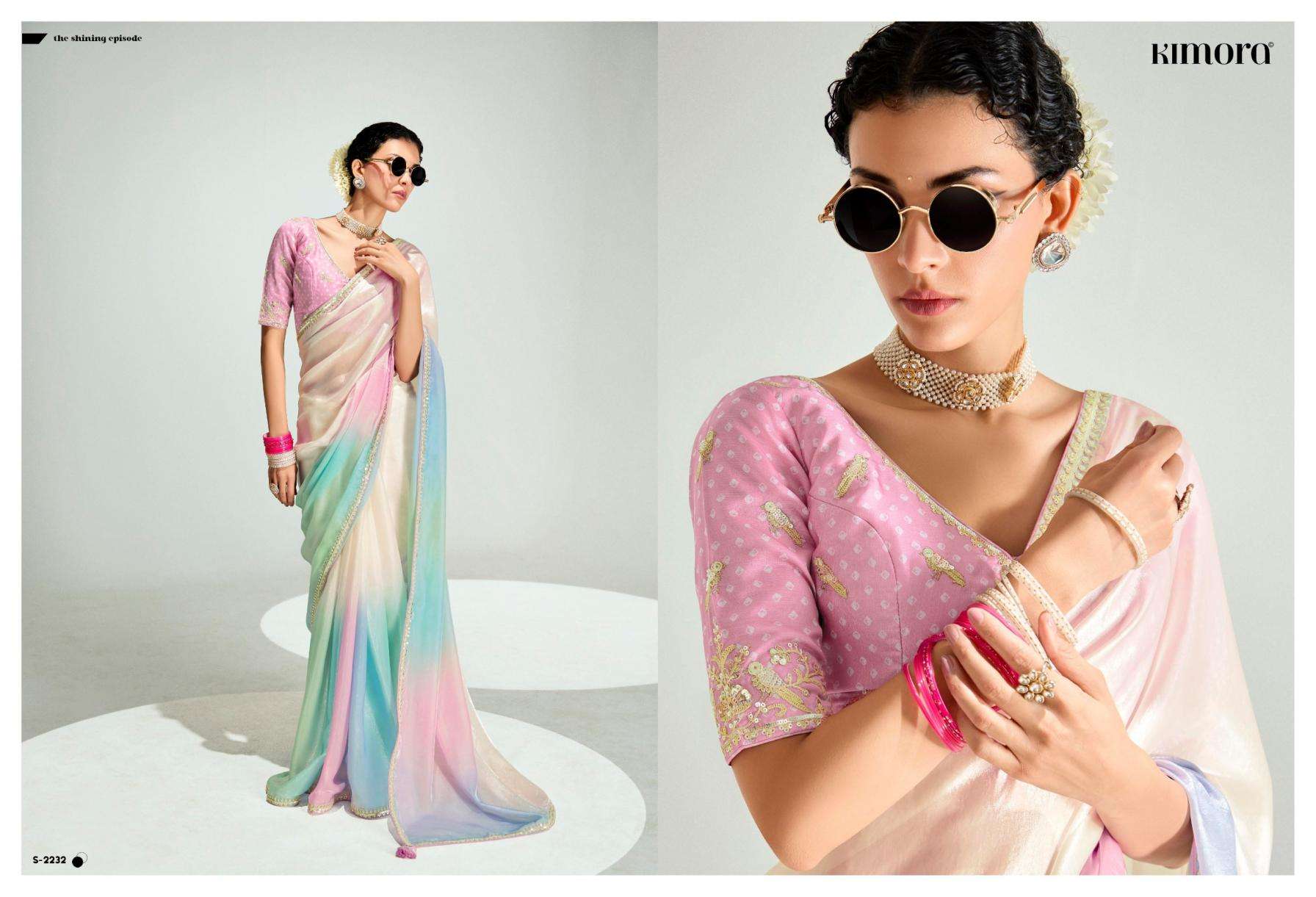 Kimora Presents Rangrez Organza Tissue Exclusive Saree For Every Occasion Catalog Wholesaler And Exporter 