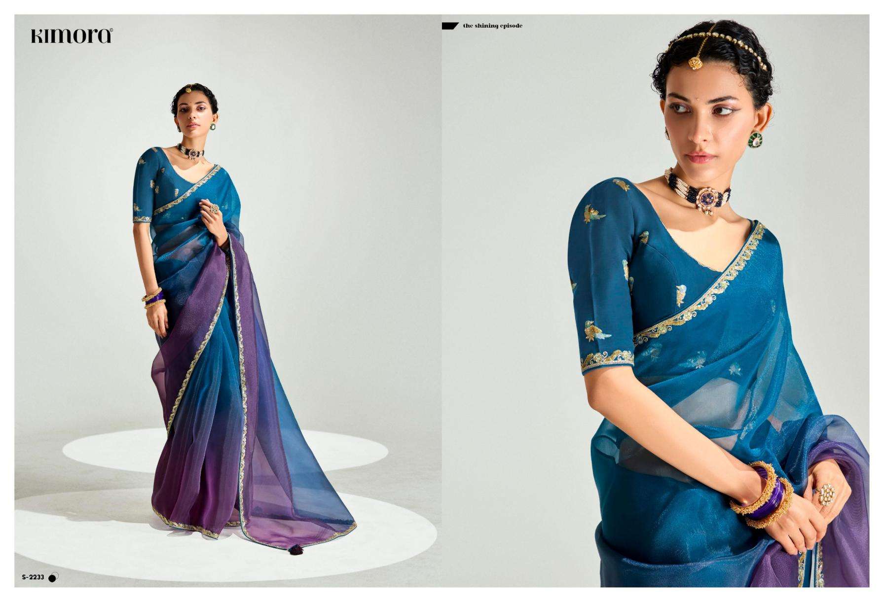 Kimora Presents Rangrez Organza Tissue Exclusive Saree For Every Occasion Catalog Wholesaler And Exporter 