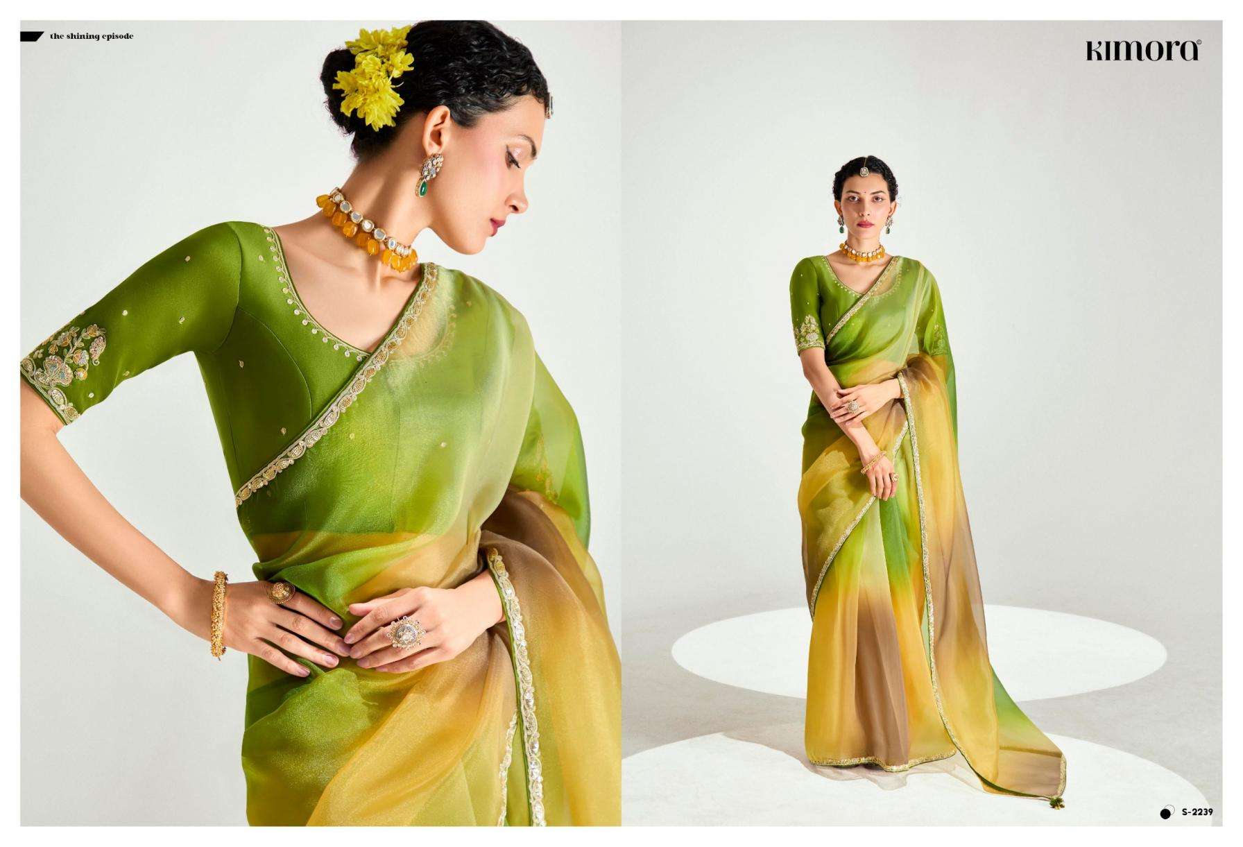 Kimora Presents Rangrez Organza Tissue Exclusive Saree For Every Occasion Catalog Wholesaler And Exporter 