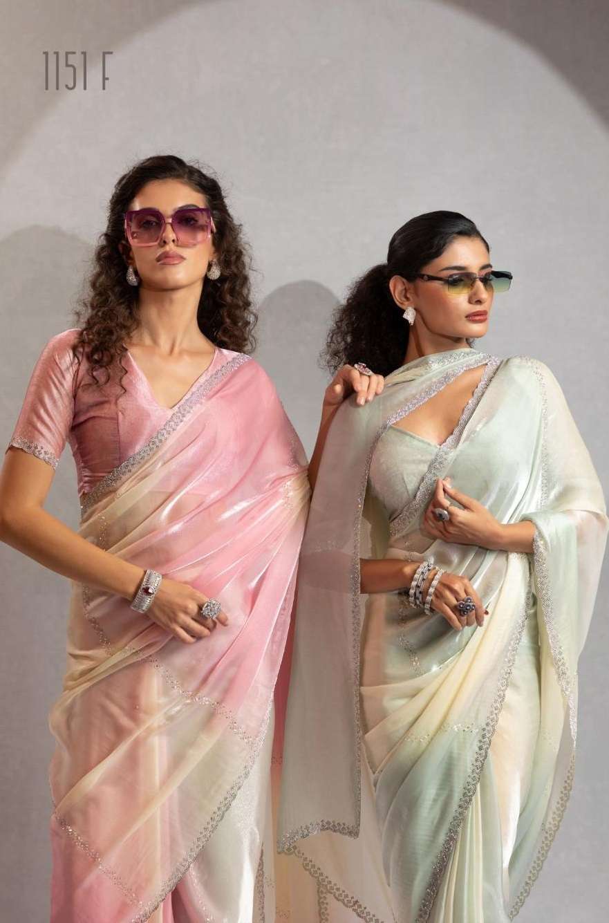 Mehek Presents Mehek 1151a-1151f Two Tone Satin Silk Shop Trendy Sarees Catalog Wholesaler And Exporter 