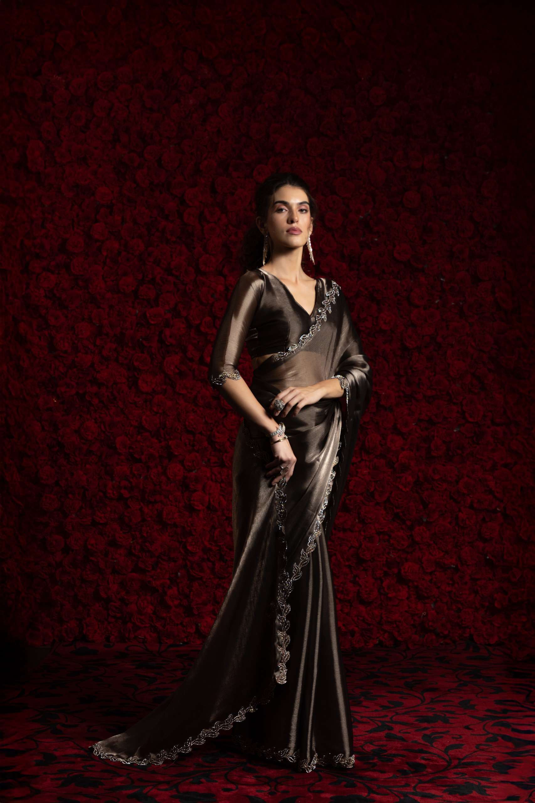 Mehek Presents Mehek 1238 Series Tissue Chiffon Shop Trendy Sarees Catalog Wholesaler And Exporter 