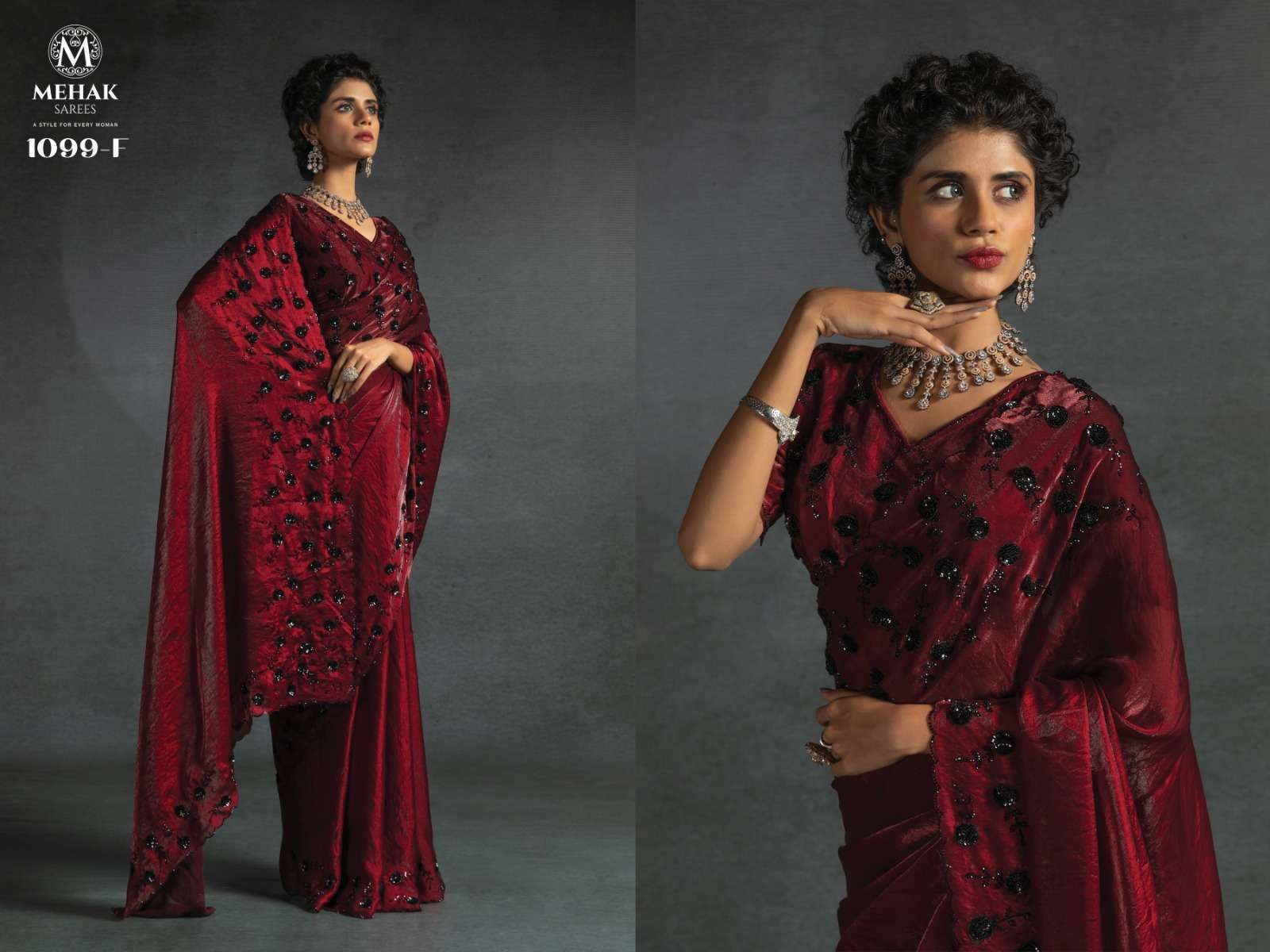 Mehek Saree presents 1099 Colors Partywear Silk Saree Catalog wholesaler