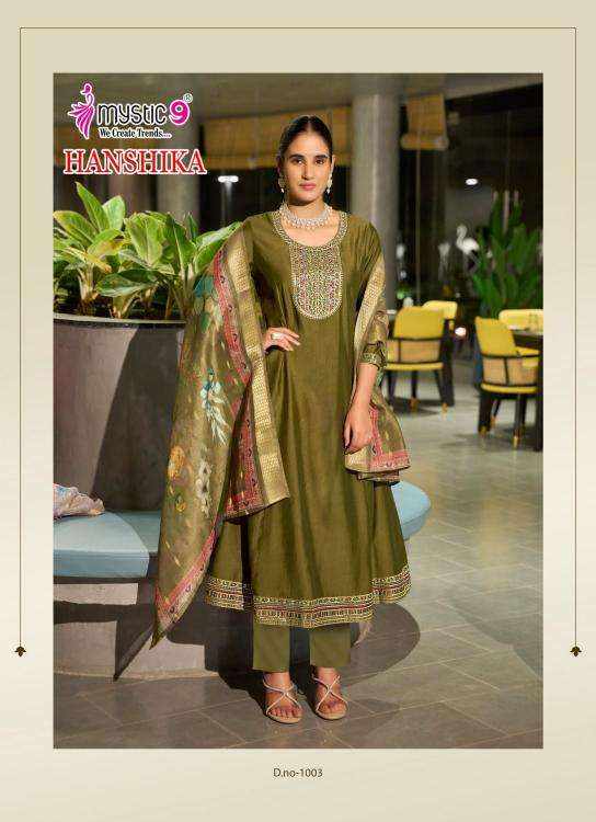 MYSTIC9 PRESENTS HANSIKA VOL-1 FANCY ANARKALI KURTIS CATALOG WHOLESALER AND EXPORTER 