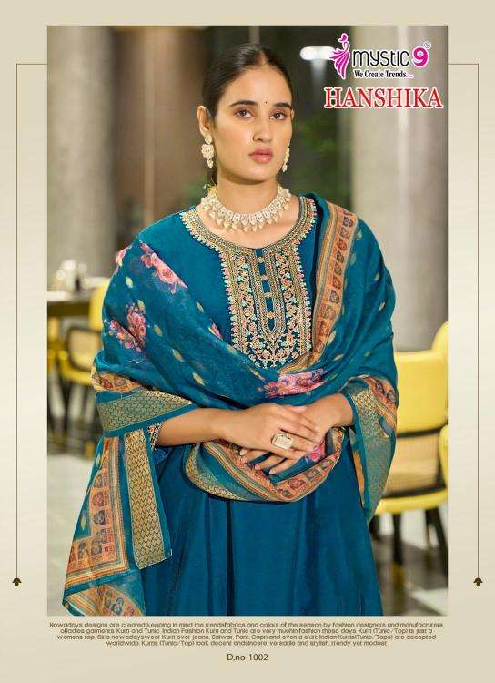 MYSTIC9 PRESENTS HANSIKA VOL-1 FANCY ANARKALI KURTIS CATALOG WHOLESALER AND EXPORTER 