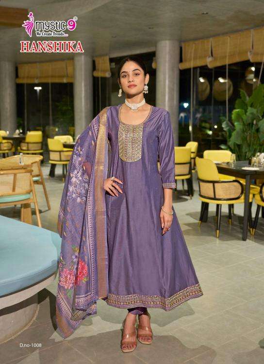 MYSTIC9 PRESENTS HANSIKA VOL-1 FANCY ANARKALI KURTIS CATALOG WHOLESALER AND EXPORTER 