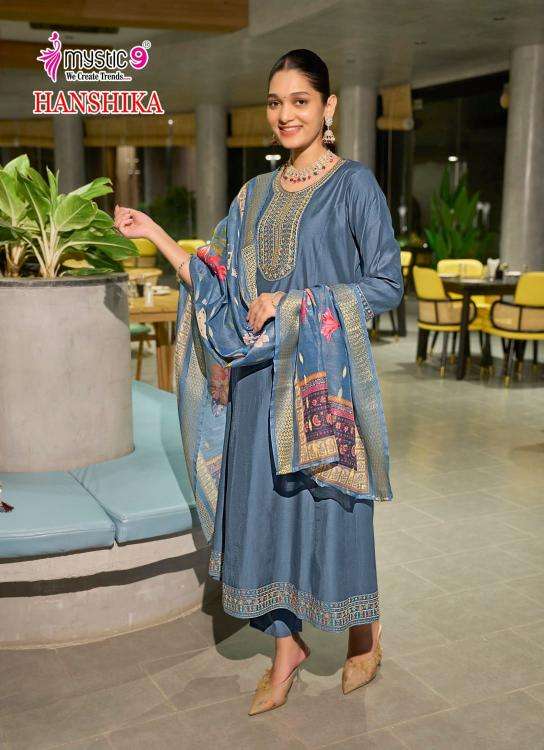 MYSTIC9 PRESENTS HANSIKA VOL-1 FANCY ANARKALI KURTIS CATALOG WHOLESALER AND EXPORTER 