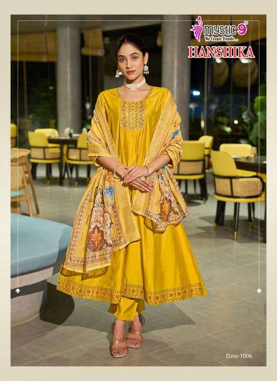 MYSTIC9 PRESENTS HANSIKA VOL-1 FANCY ANARKALI KURTIS CATALOG WHOLESALER AND EXPORTER 