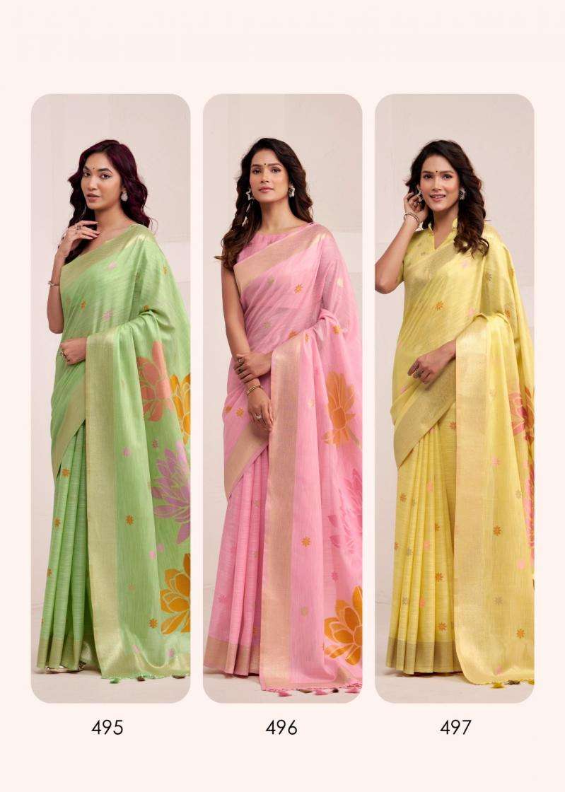 Rajpath Presents Dinamic Silk Linen Pretty Look Best Saree Catalog Wholesaler And Exporter 