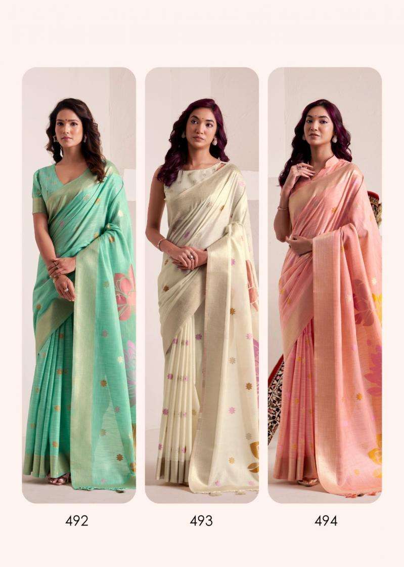 Rajpath Presents Dinamic Silk Linen Pretty Look Best Saree Catalog Wholesaler And Exporter 