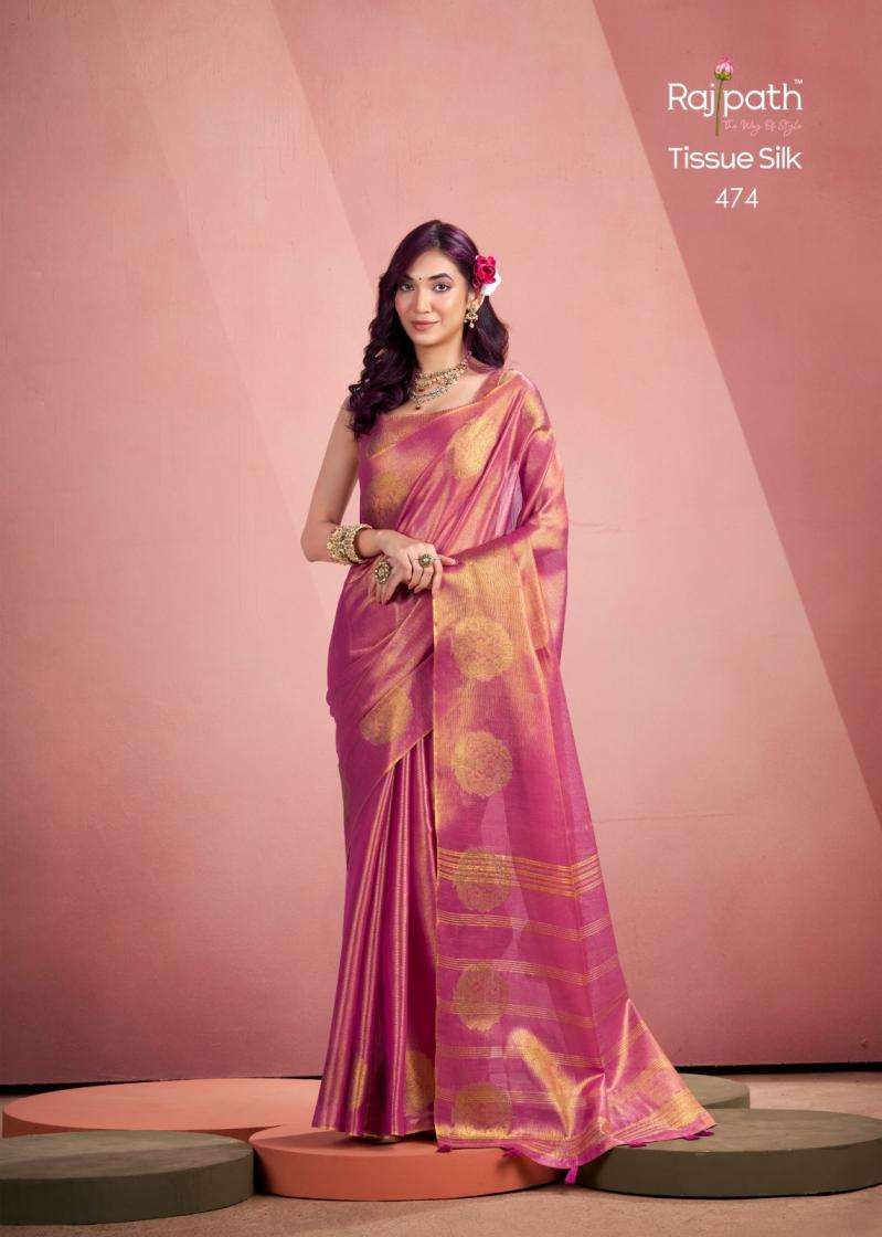 Rajpath Presents Mini Silk Tissue Trendy Fancy Weaving Saree For Womens Catalog Wholesaler And Exporter 