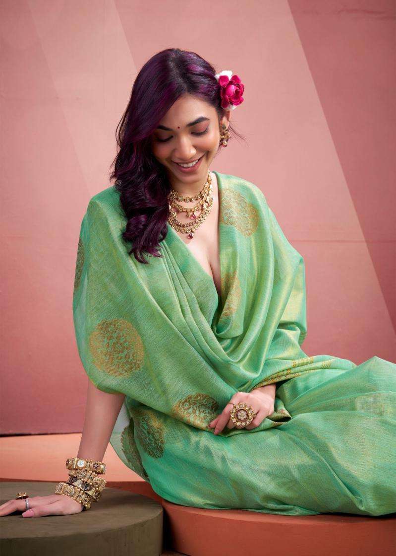 Rajpath Presents Mini Silk Tissue Trendy Fancy Weaving Saree For Womens Catalog Wholesaler And Exporter 