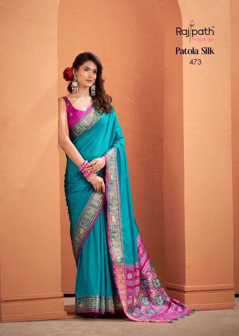 Rajpath Presents Vrundavn Silk With Patola Weaving Shop Trendy Sarees Catalog Wholesaler And Exporter In Surat