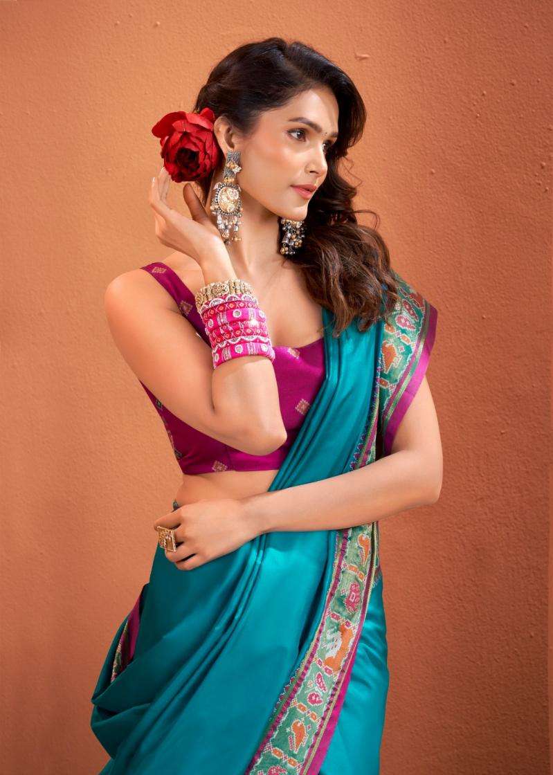 Rajpath Presents Vrundavn Silk With Patola Weaving Shop Trendy Sarees Catalog Wholesaler And Exporter In Surat