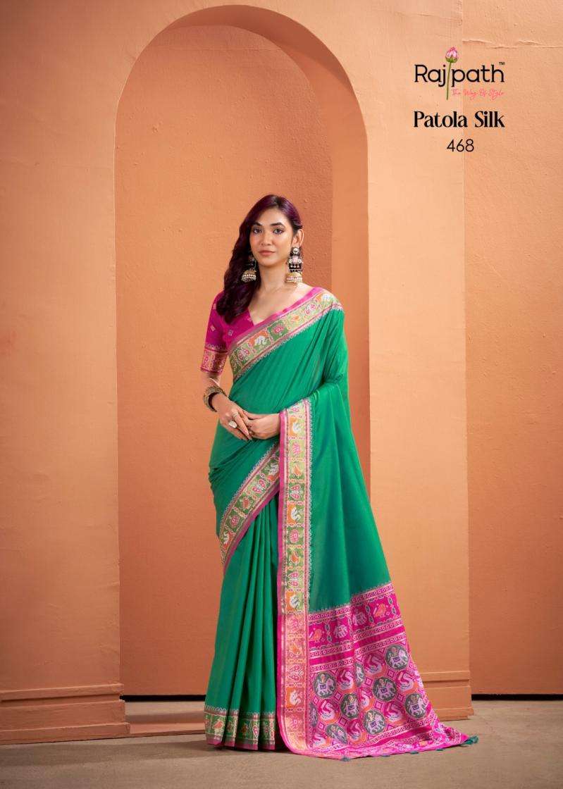 Rajpath Presents Vrundavn Silk With Patola Weaving Shop Trendy Sarees Catalog Wholesaler And Exporter In Surat