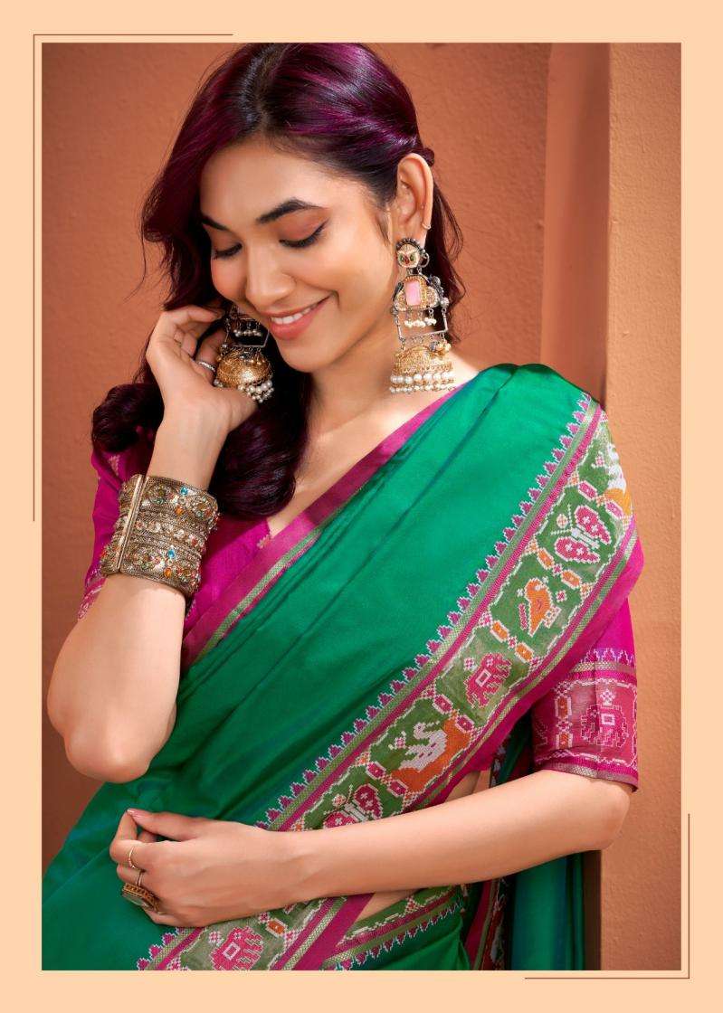 Rajpath Presents Vrundavn Silk With Patola Weaving Shop Trendy Sarees Catalog Wholesaler And Exporter In Surat