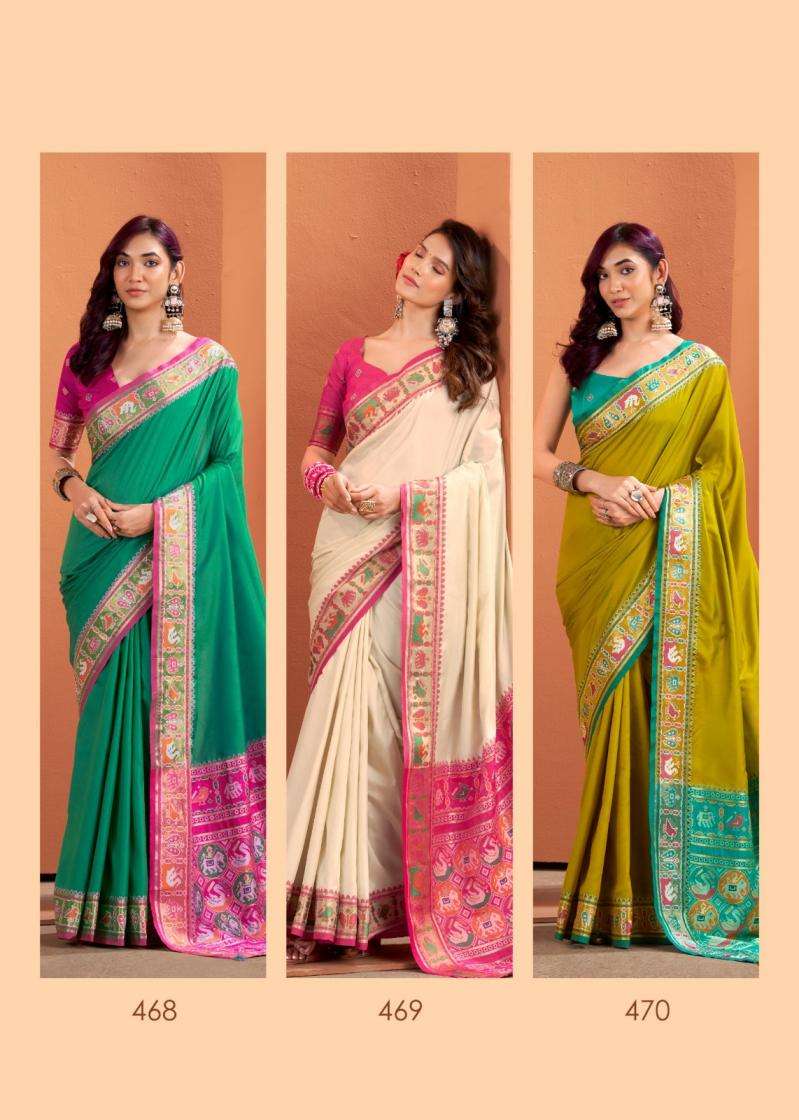 Rajpath Presents Vrundavn Silk With Patola Weaving Shop Trendy Sarees Catalog Wholesaler And Exporter In Surat