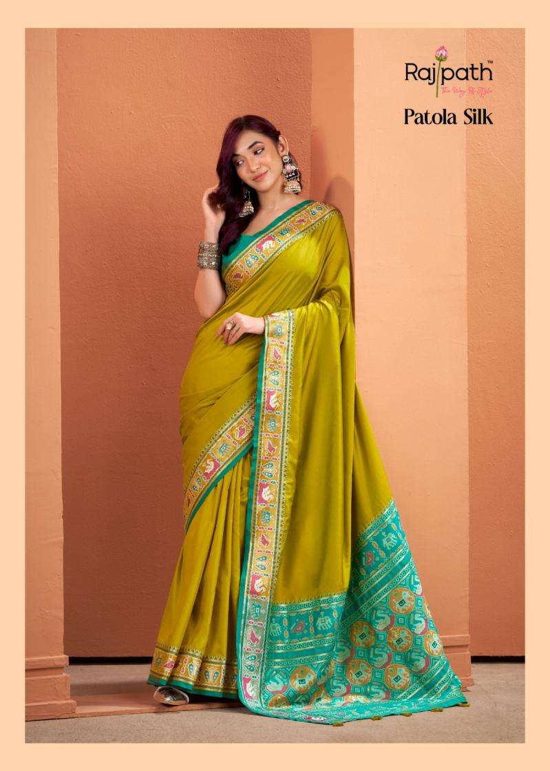 Rajpath Presents Vrundavn Silk With Patola Weaving Shop Trendy Sarees Catalog Wholesaler And Exporter In Surat