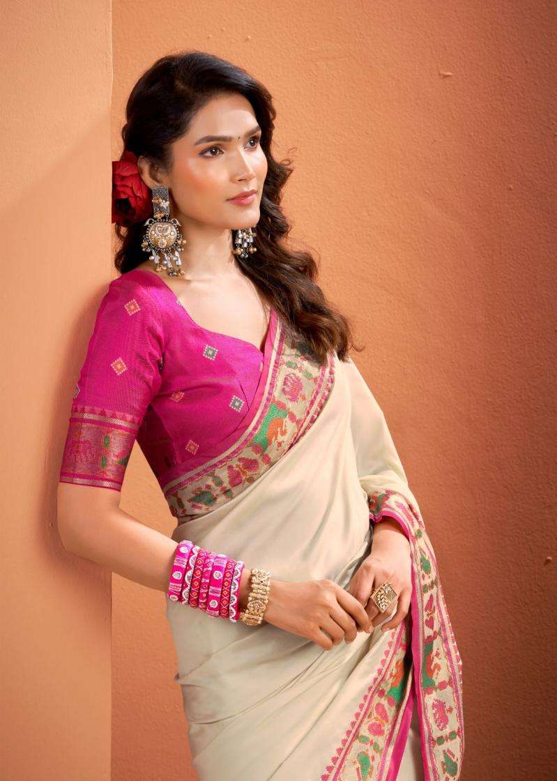 Rajpath Presents Vrundavn Silk With Patola Weaving Shop Trendy Sarees Catalog Wholesaler And Exporter In Surat