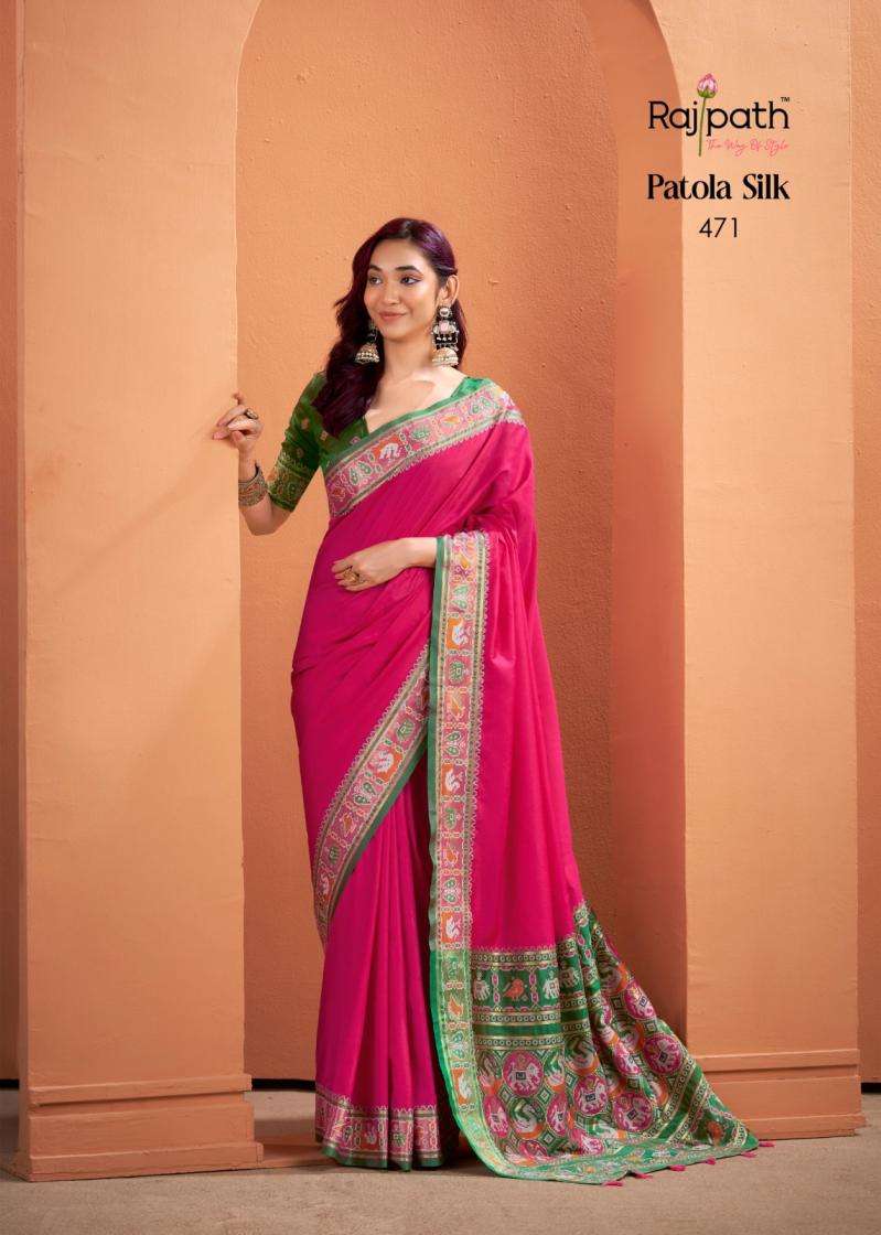 Rajpath Presents Vrundavn Silk With Patola Weaving Shop Trendy Sarees Catalog Wholesaler And Exporter In Surat