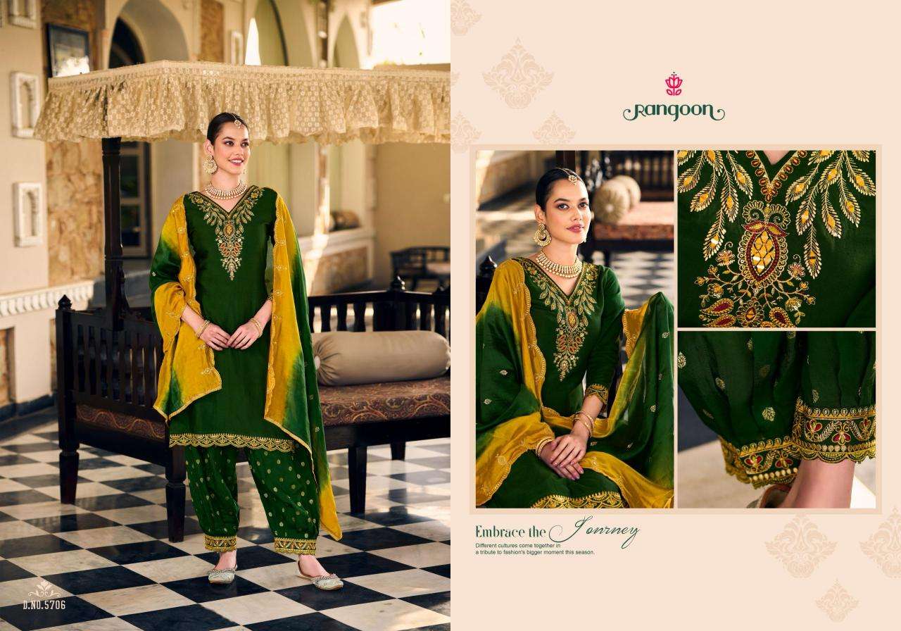 Rangoon Presents Lajja Readymade Muslin Sfghani Style Designer Salwar Suit Catalog WHolesaler And Exporter 