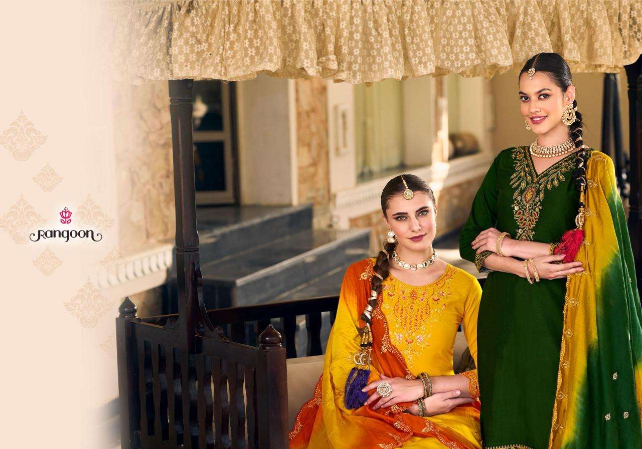 Rangoon Presents Lajja Readymade Muslin Sfghani Style Designer Salwar Suit Catalog WHolesaler And Exporter 