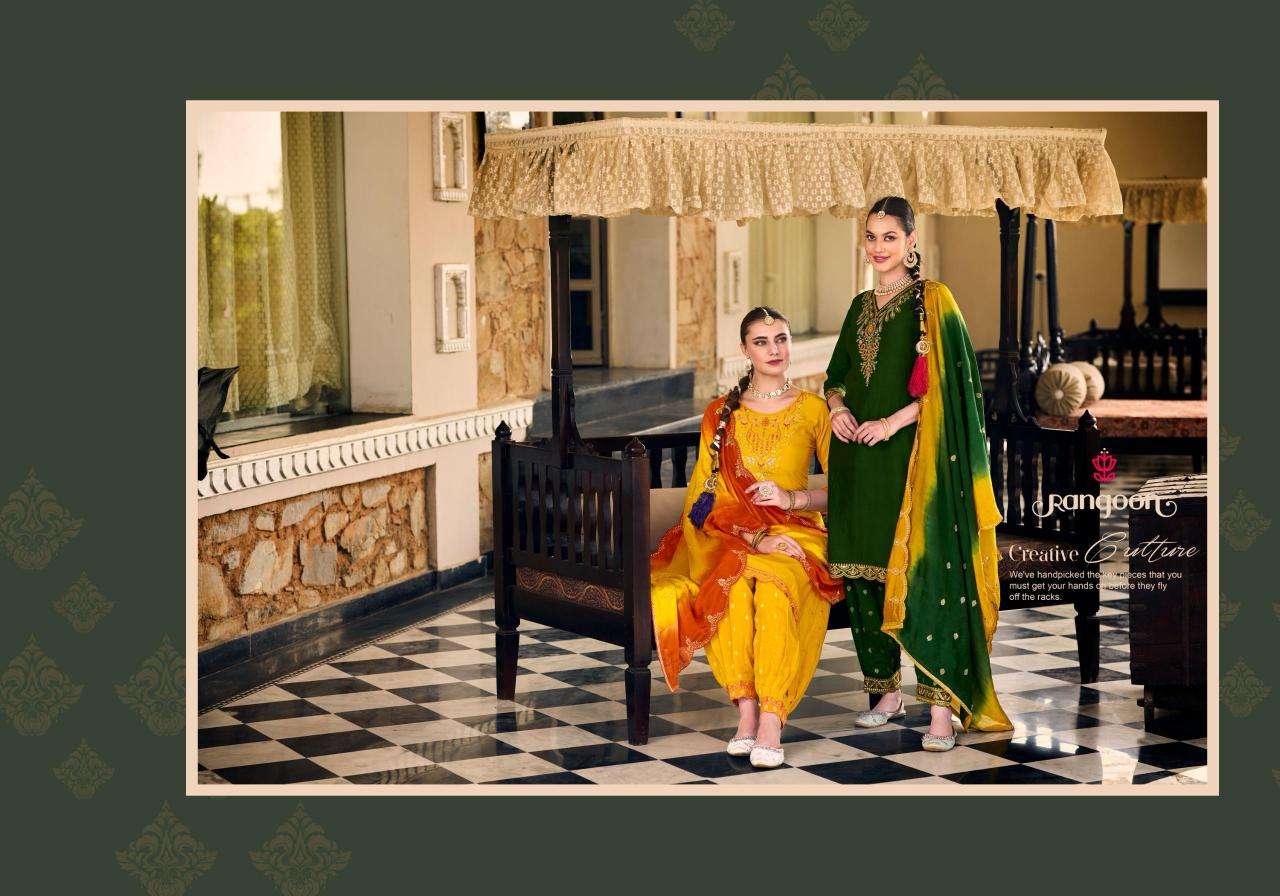 Rangoon Presents Lajja Readymade Muslin Sfghani Style Designer Salwar Suit Catalog WHolesaler And Exporter 