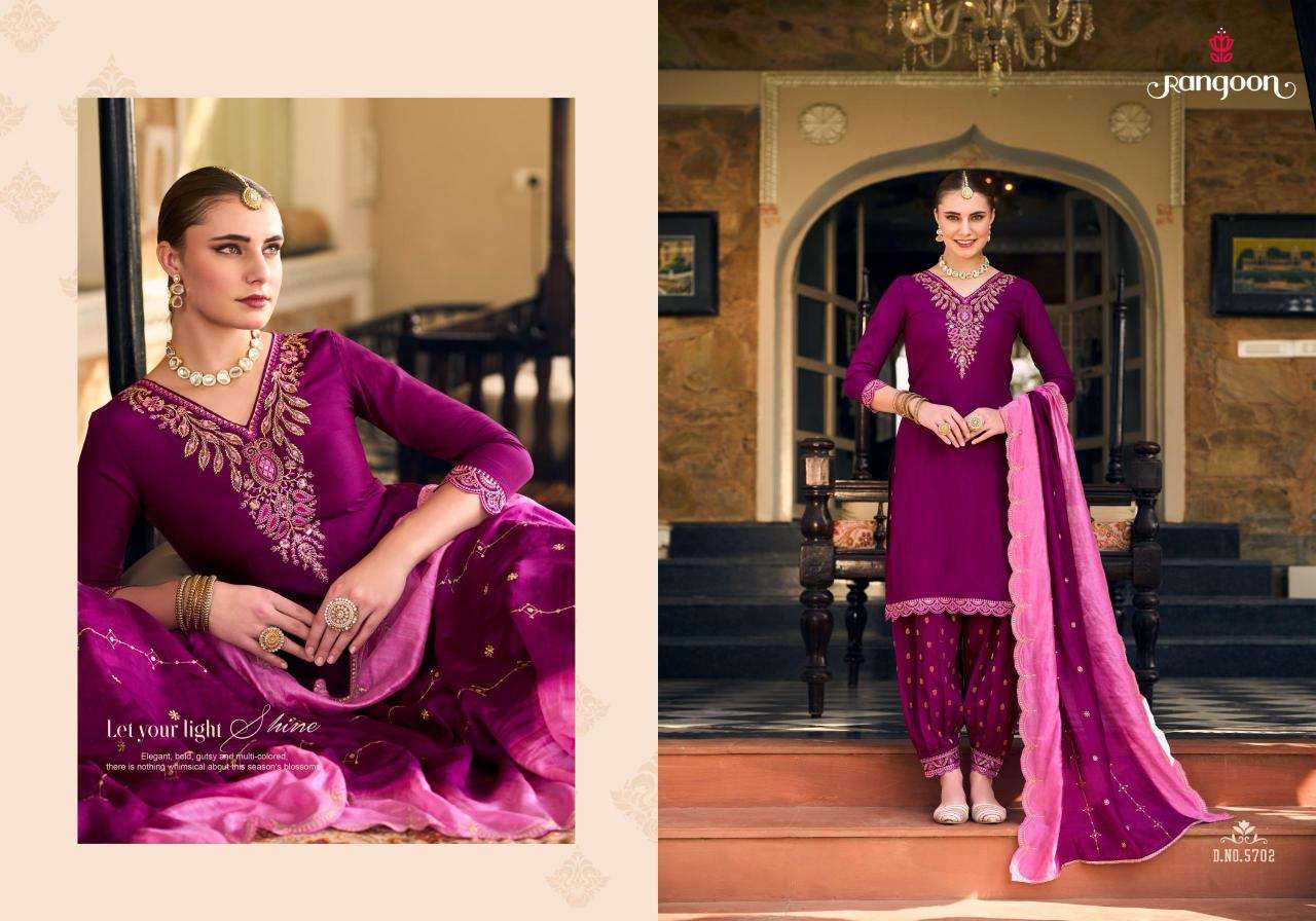 Rangoon Presents Lajja Readymade Muslin Sfghani Style Designer Salwar Suit Catalog WHolesaler And Exporter 