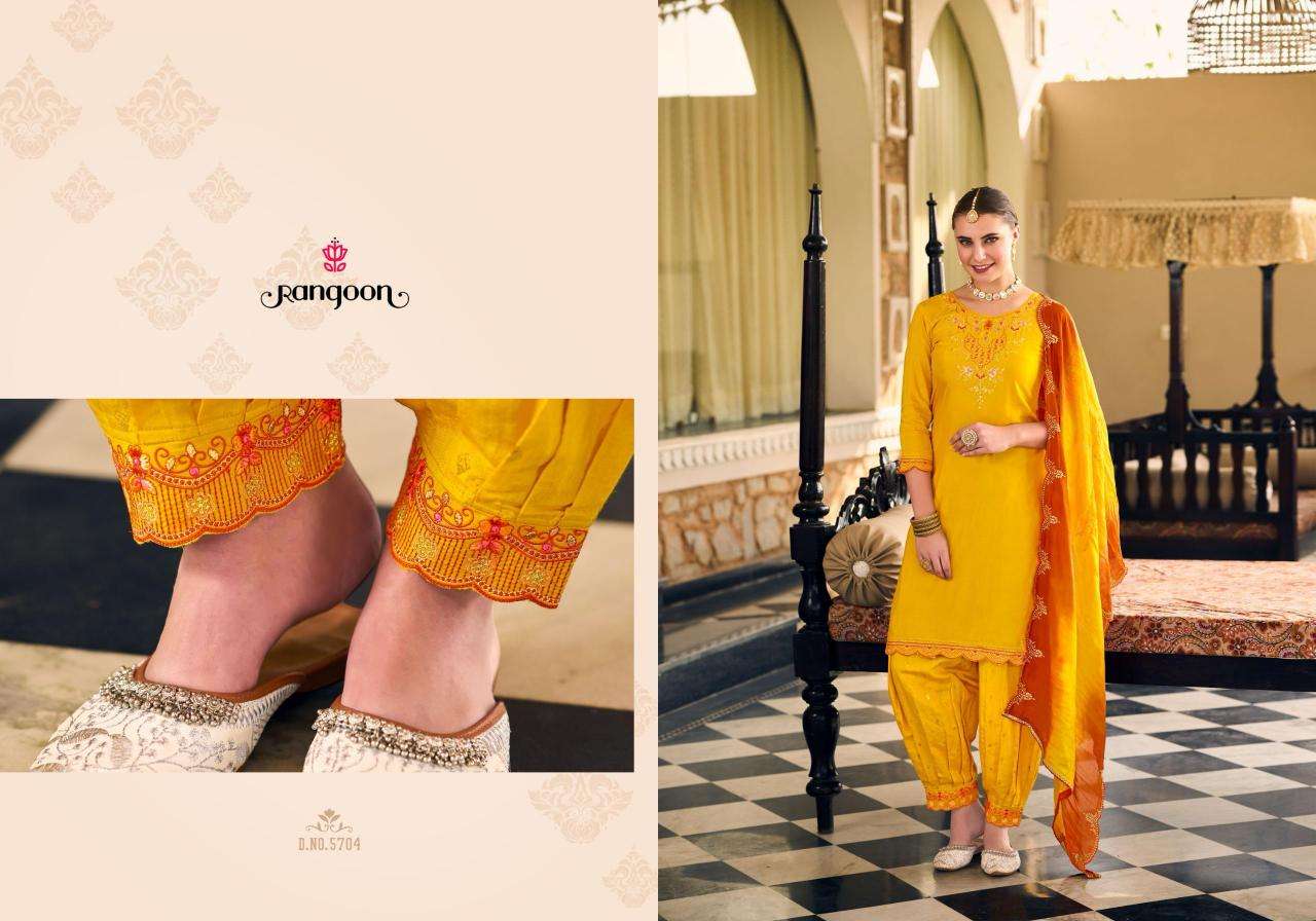 Rangoon Presents Lajja Readymade Muslin Sfghani Style Designer Salwar Suit Catalog WHolesaler And Exporter 