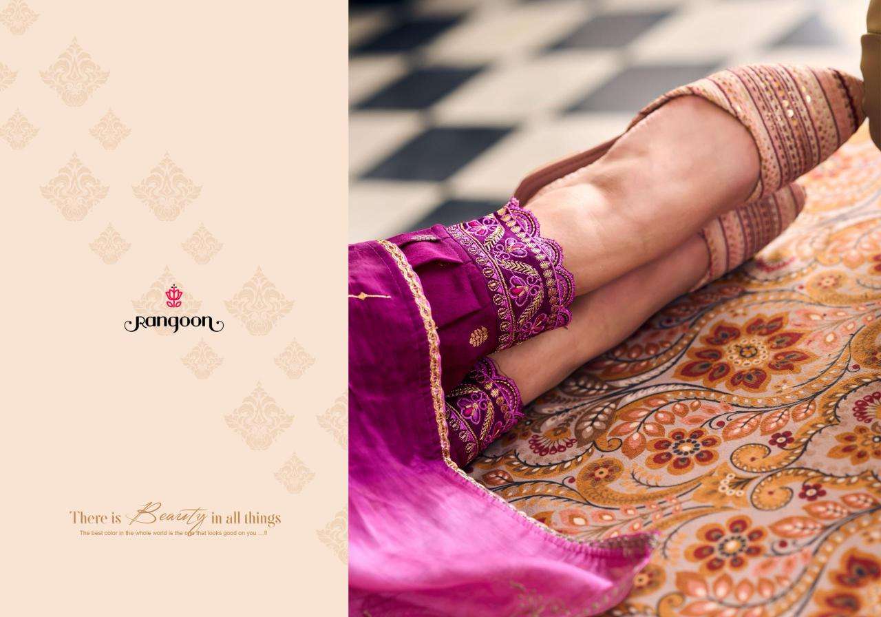 Rangoon Presents Lajja Readymade Muslin Sfghani Style Designer Salwar Suit Catalog WHolesaler And Exporter 