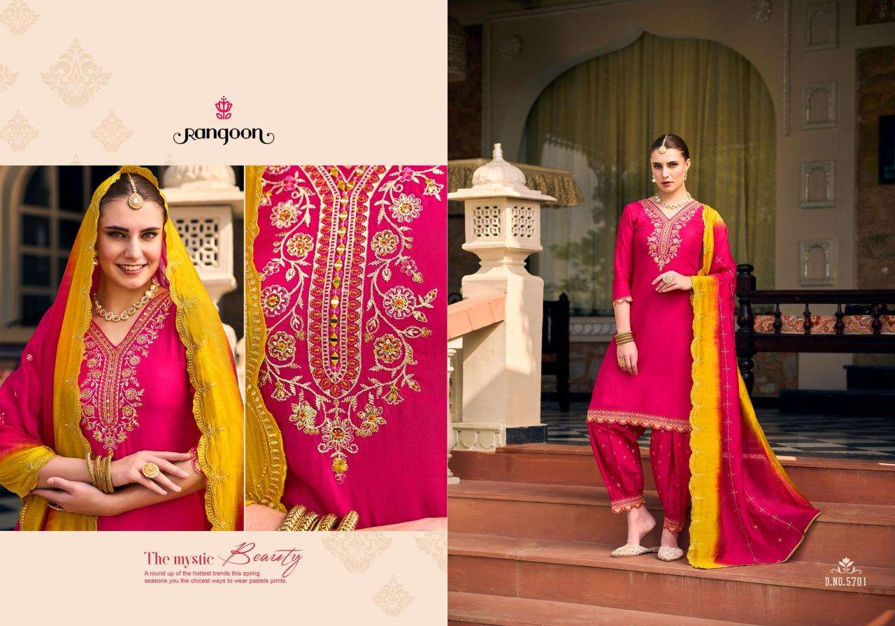 Rangoon Presents Lajja Readymade Muslin Sfghani Style Designer Salwar Suit Catalog WHolesaler And Exporter 