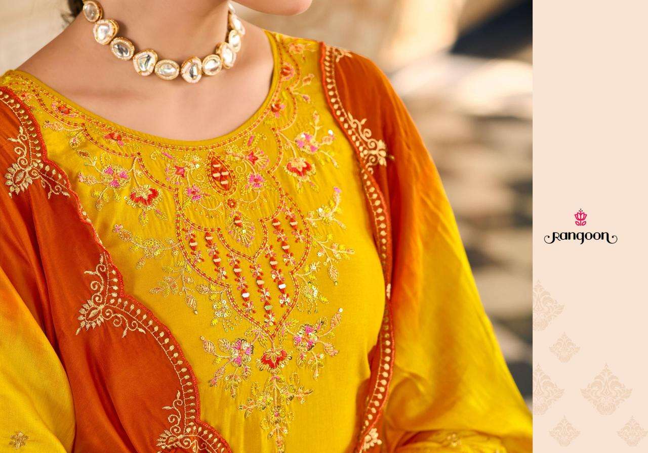 Rangoon Presents Lajja Readymade Muslin Sfghani Style Designer Salwar Suit Catalog WHolesaler And Exporter 