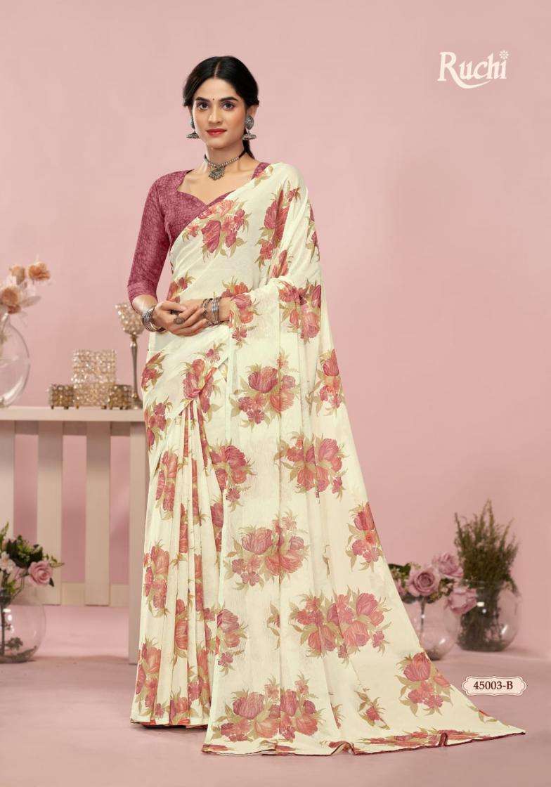 Ruchi Presents Star Chiffon Vol-200 Chiffon Hit Design Saree Catalog Wholesaler And Exporter 
