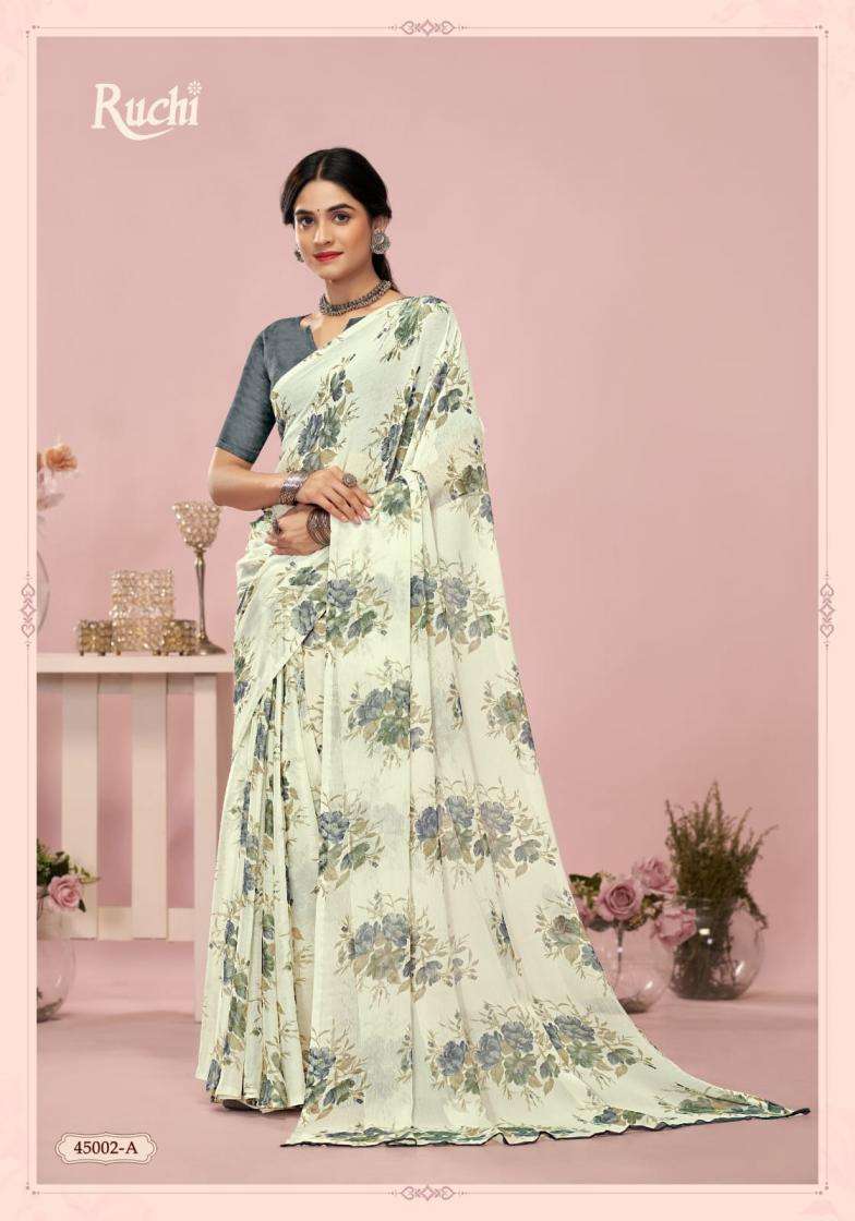 Ruchi Presents Star Chiffon Vol-200 Chiffon Hit Design Saree Catalog Wholesaler And Exporter 