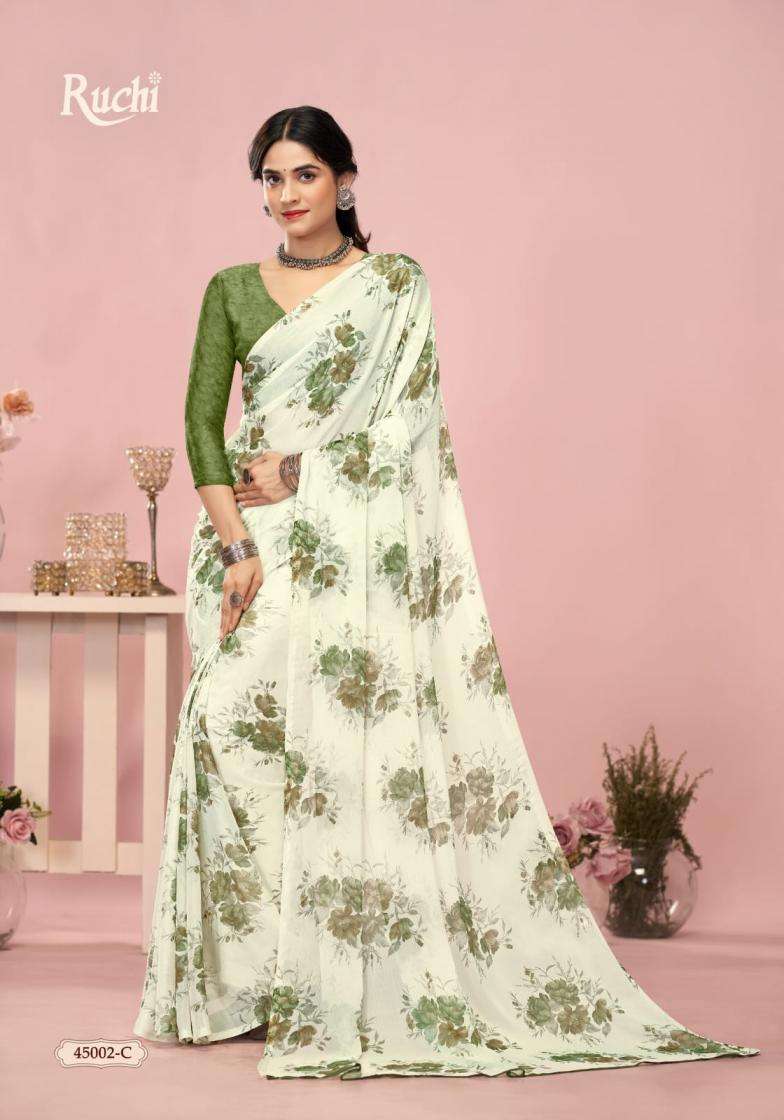 Ruchi Presents Star Chiffon Vol-200 Chiffon Hit Design Saree Catalog Wholesaler And Exporter 