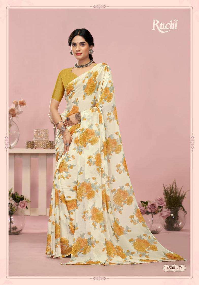 Ruchi Presents Star Chiffon Vol-200 Chiffon Hit Design Saree Catalog Wholesaler And Exporter 