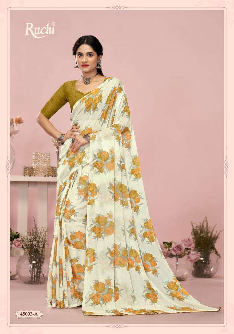 Ruchi Presents Star Chiffon Vol-200 Chiffon Hit Design Saree Catalog Wholesaler And Exporter 