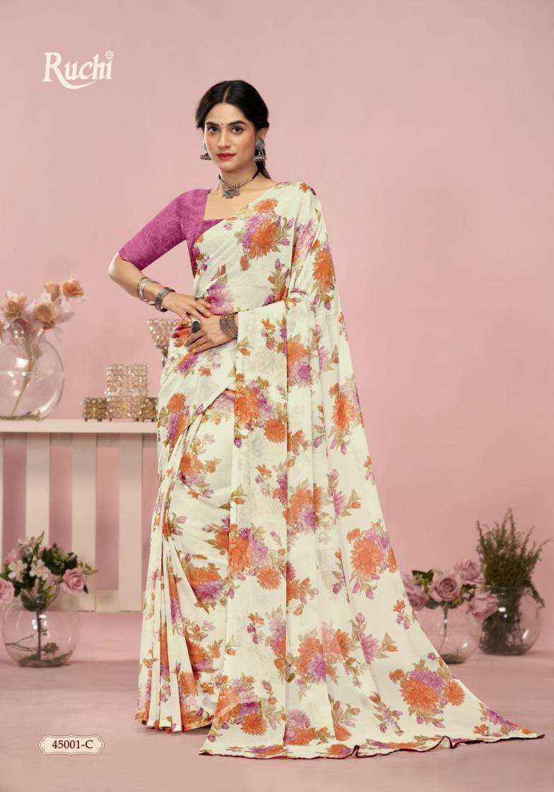 Ruchi Presents Star Chiffon Vol-200 Chiffon Hit Design Saree Catalog Wholesaler And Exporter 