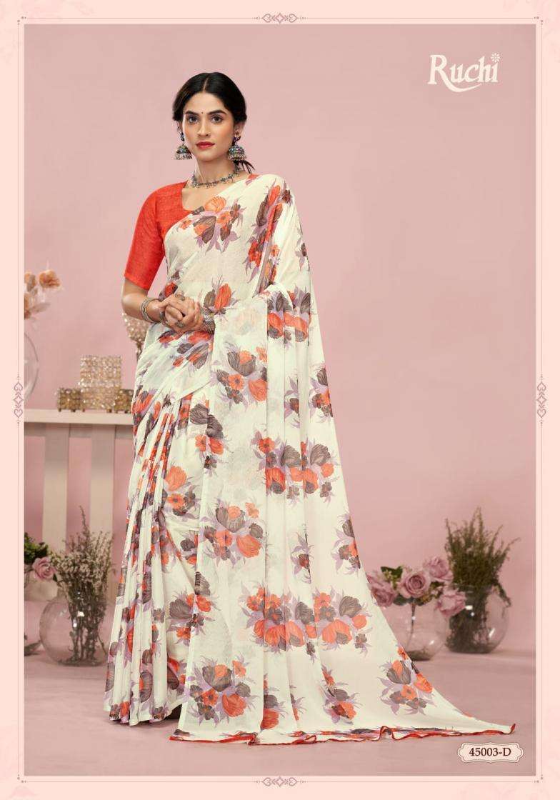 Ruchi Presents Star Chiffon Vol-200 Chiffon Hit Design Saree Catalog Wholesaler And Exporter 
