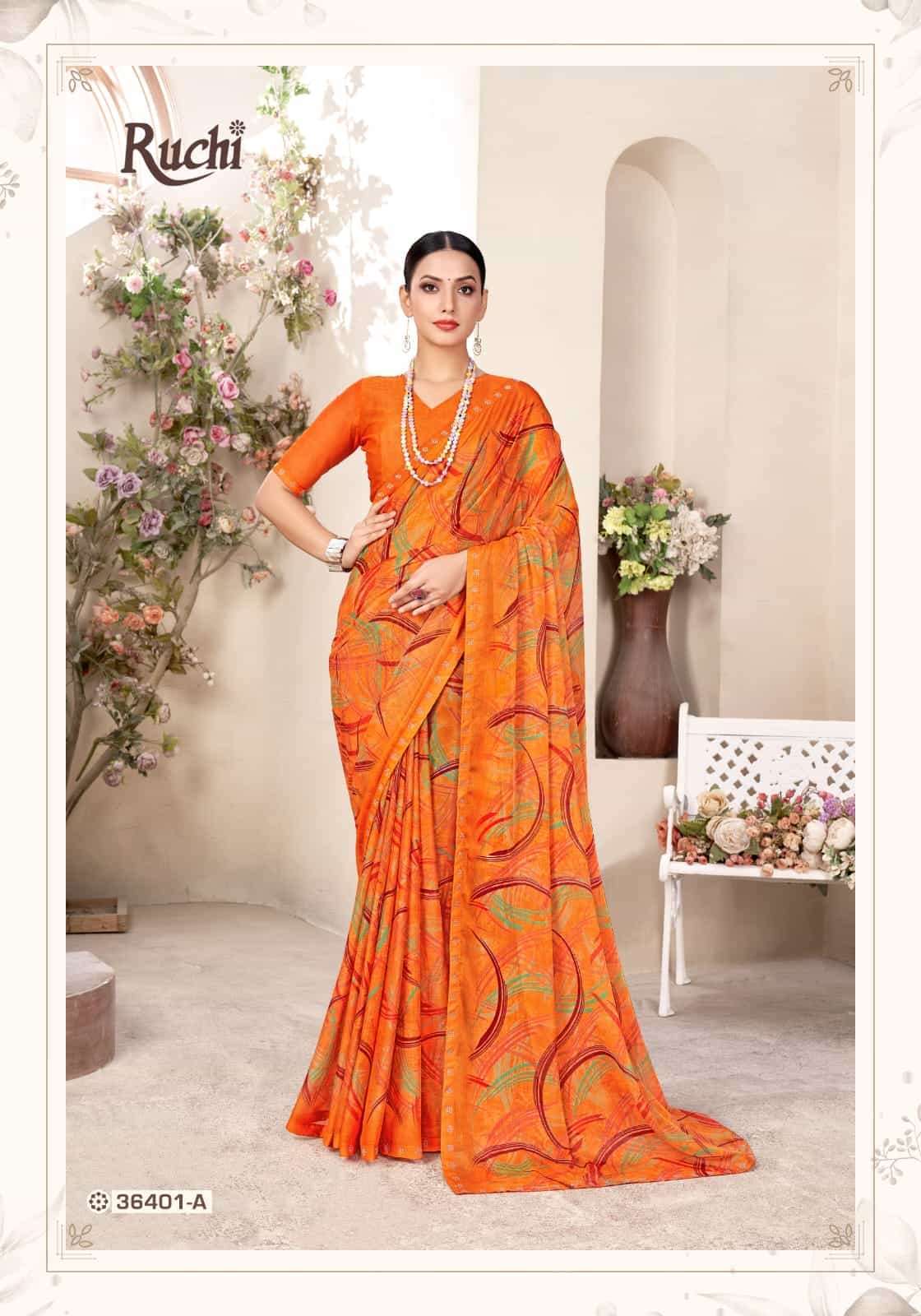 Ruchi Sarees presents Vanilla Vol-11 36401 Colors Sarees catalog Collection 