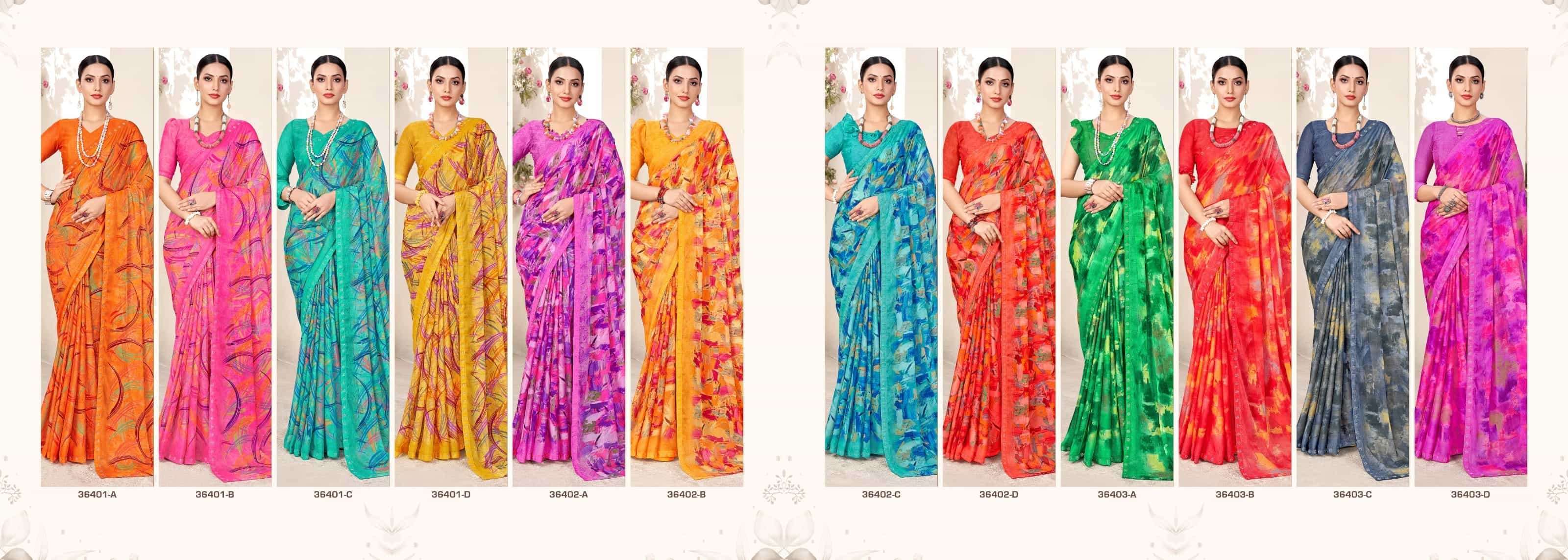 Ruchi Sarees presents Vanilla Vol-11 36401 Colors Sarees catalog Collection 