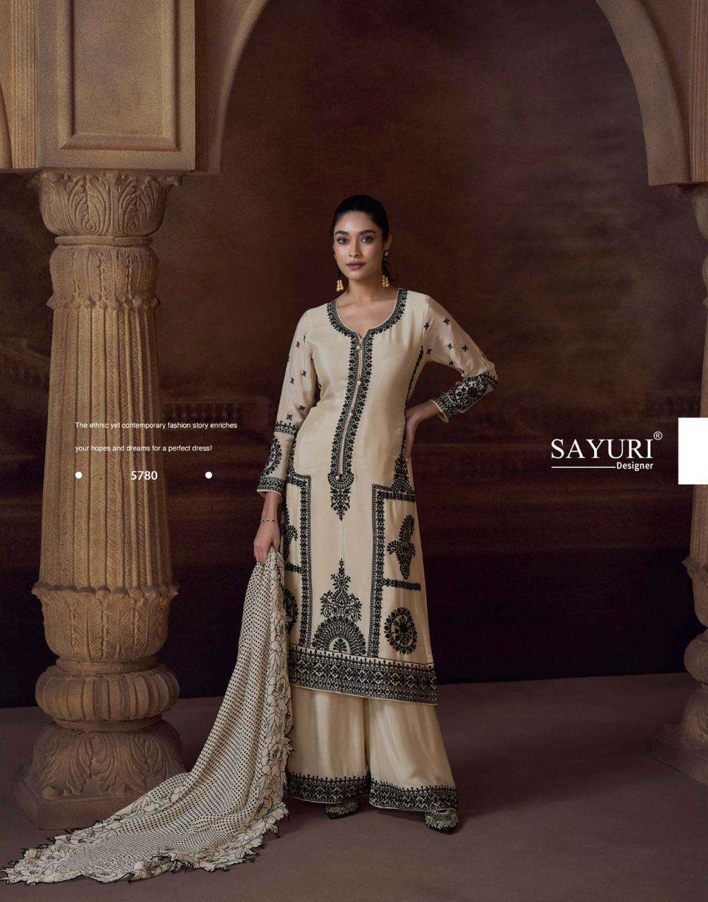 Sayuri Designer Presents Alemzeb Readymade Chinon Silk Suits Catalog Wholesaler And Exporter in surat