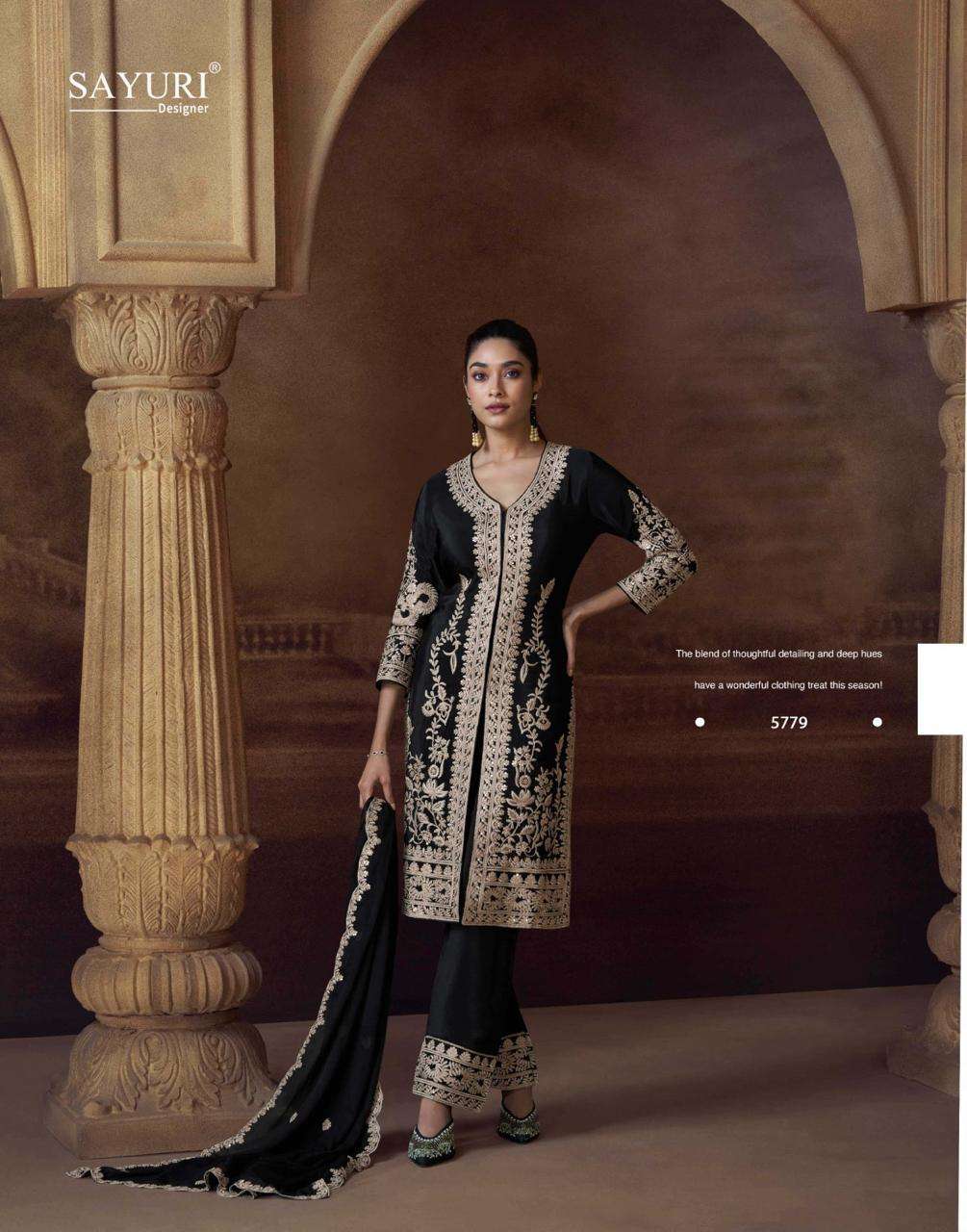 Sayuri Designer Presents Alemzeb Readymade Chinon Silk Suits Catalog Wholesaler And Exporter in surat