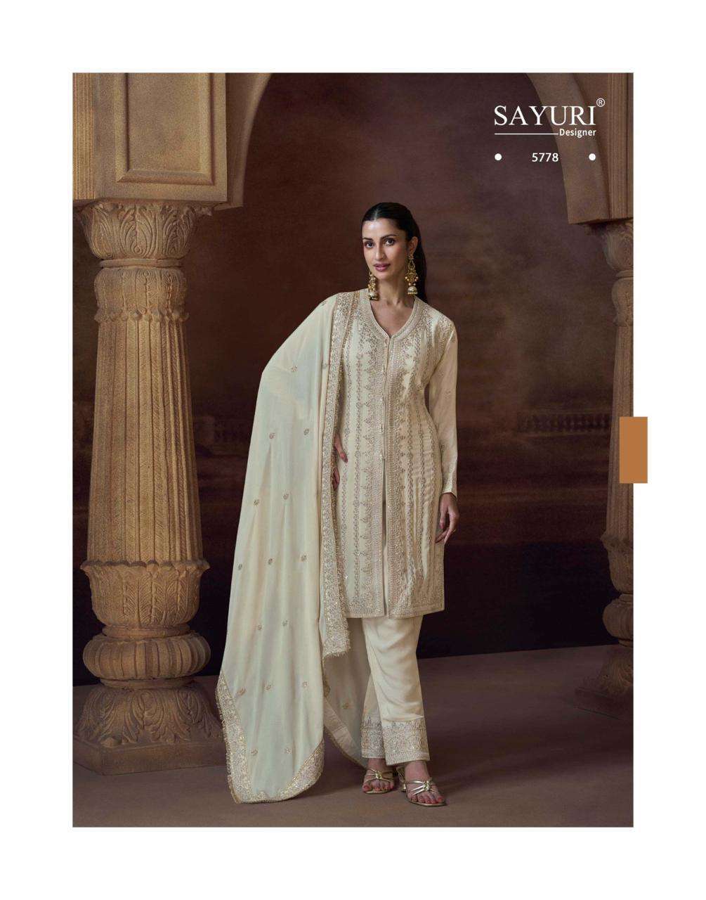 Sayuri Designer Presents Alemzeb Readymade Chinon Silk Suits Catalog Wholesaler And Exporter in surat