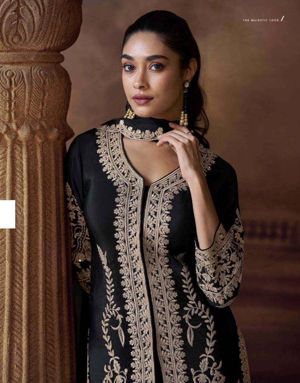 Sayuri Designer Presents Alemzeb Readymade Chinon Silk Suits Catalog Wholesaler And Exporter in surat